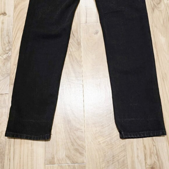 Vintage Armani Jeans 6 Womens 80s / 90s Straight High Rise Black Denim Usa 29x34 - Picture 14 of 16